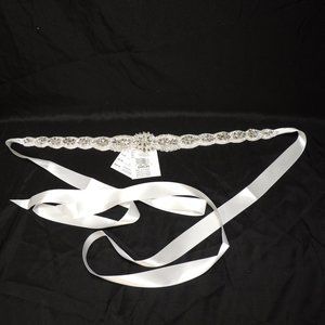Wedding Dress Belt, White, Davids Bridal